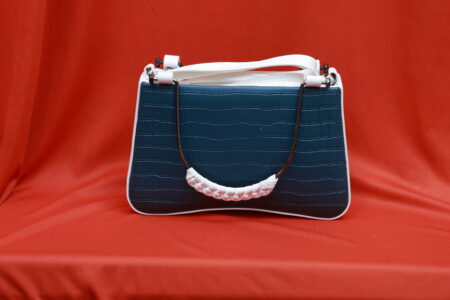 Embossed Metal Handle Sling(Blue)