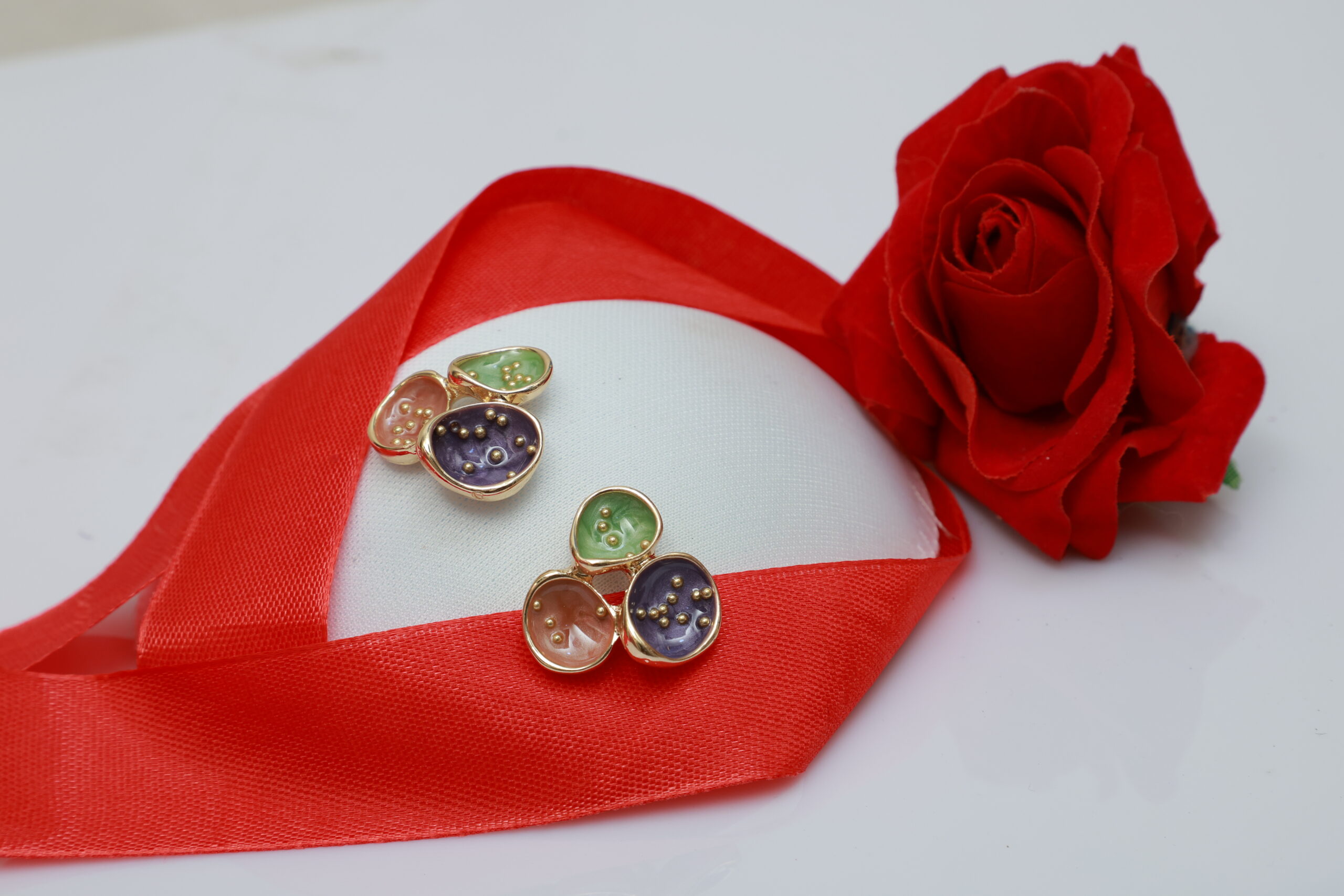 Anti Tarnish Multi Coloured Earring