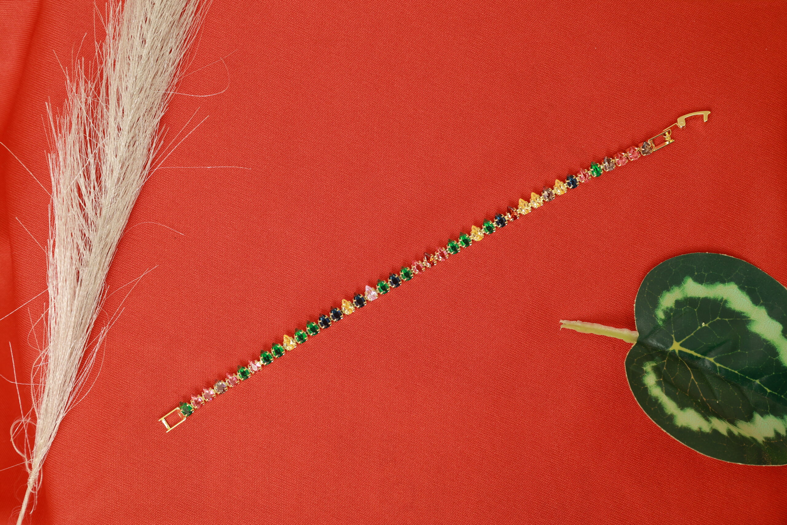 Anti Tarnish Multicoloured Crystal Bracelet