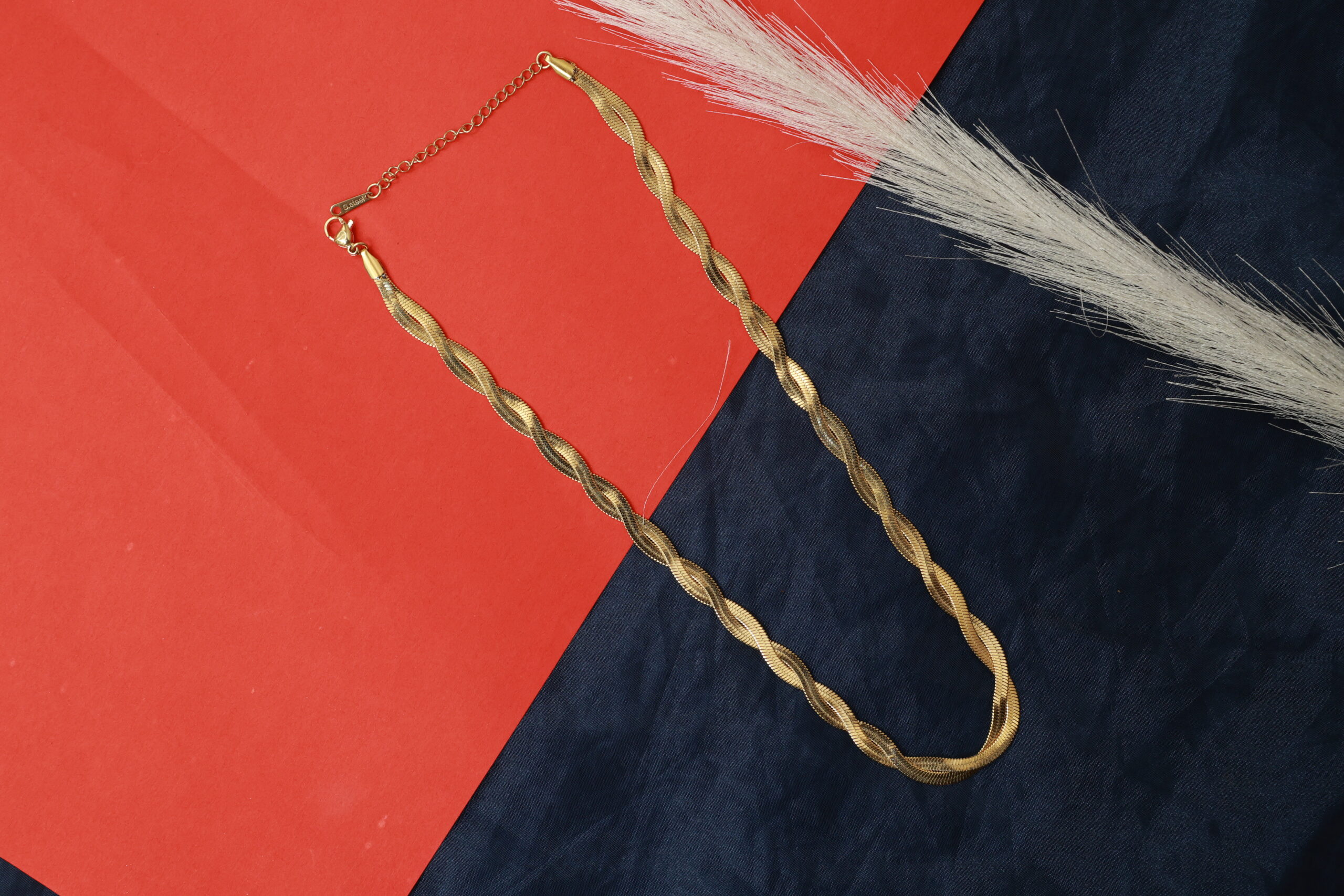 Anti Tarnish Twisted Snake Chain Necklace