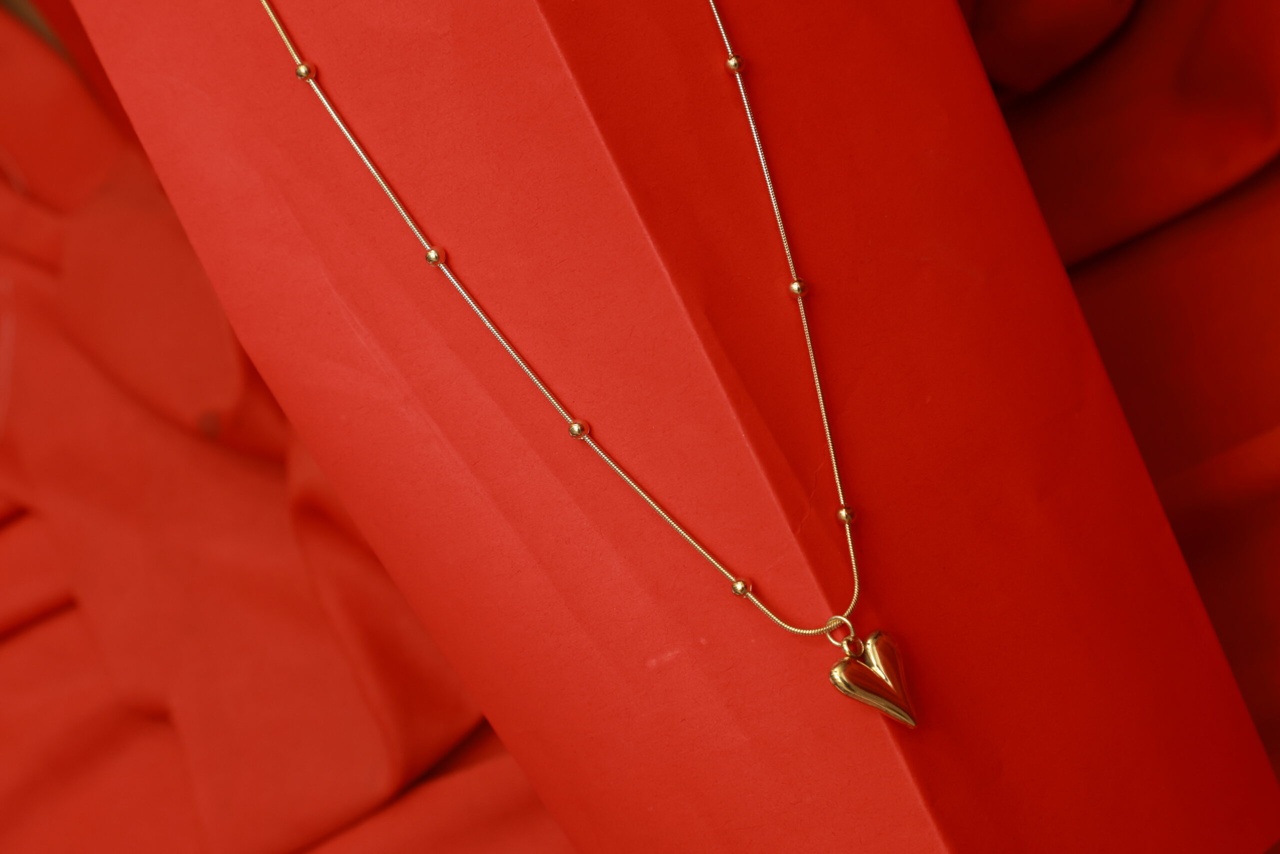 Anti Tarnish Heart Pendant Necklace