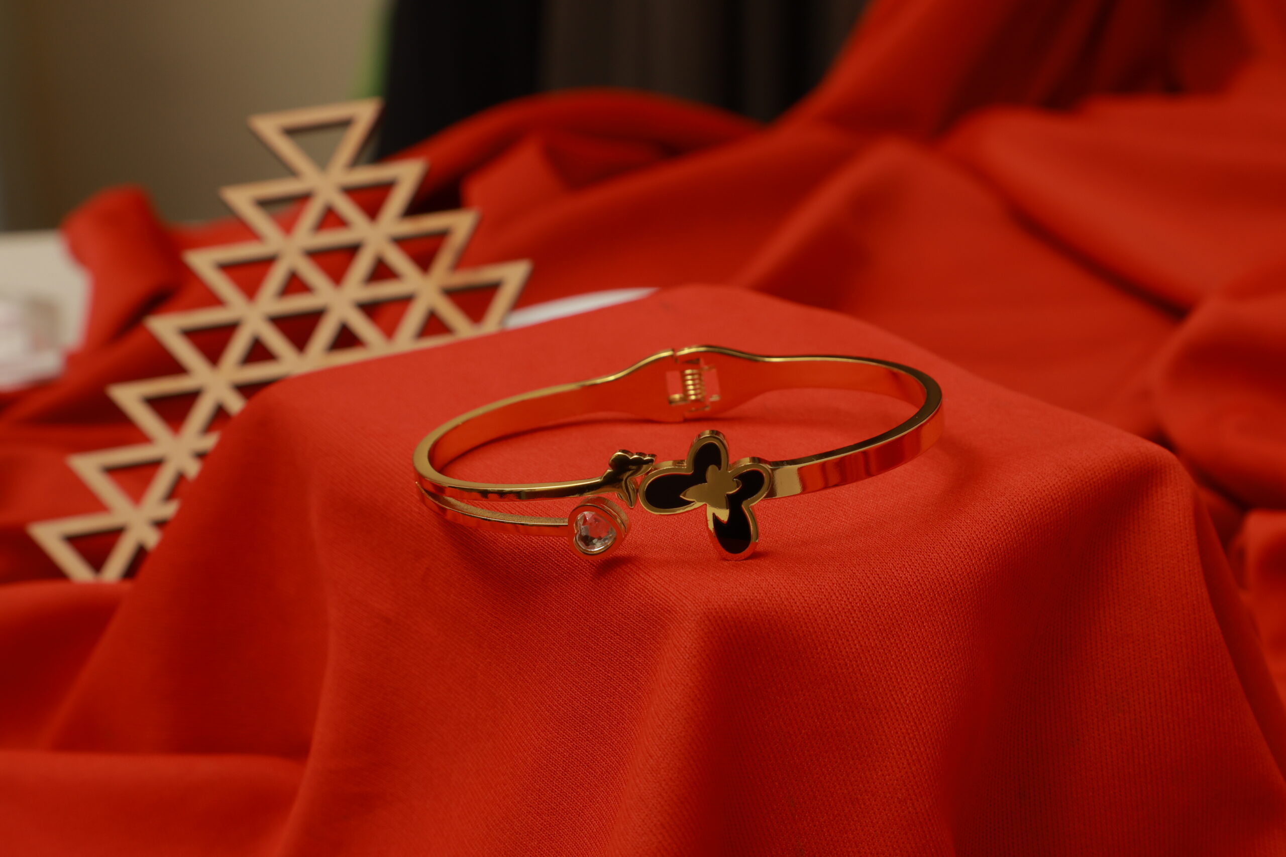 Anti Tarnish Butterfly Bracelet with Crystal