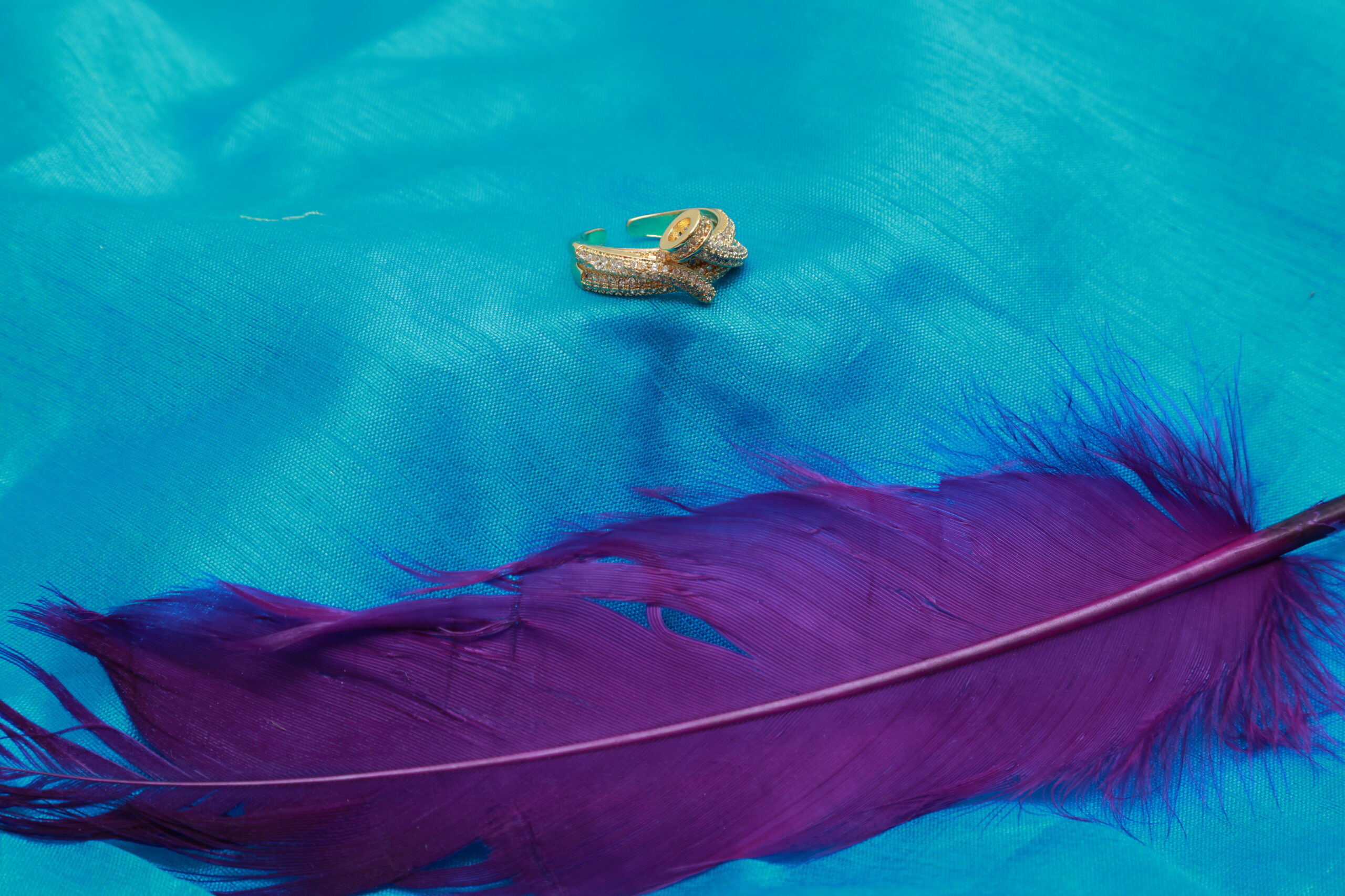 Anti Tarnish Adjustable Sparkling Rope Ring