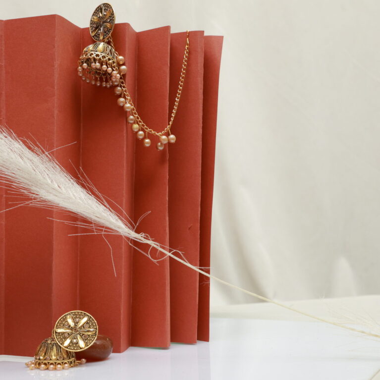 Traditional Jhumka with Single Chain