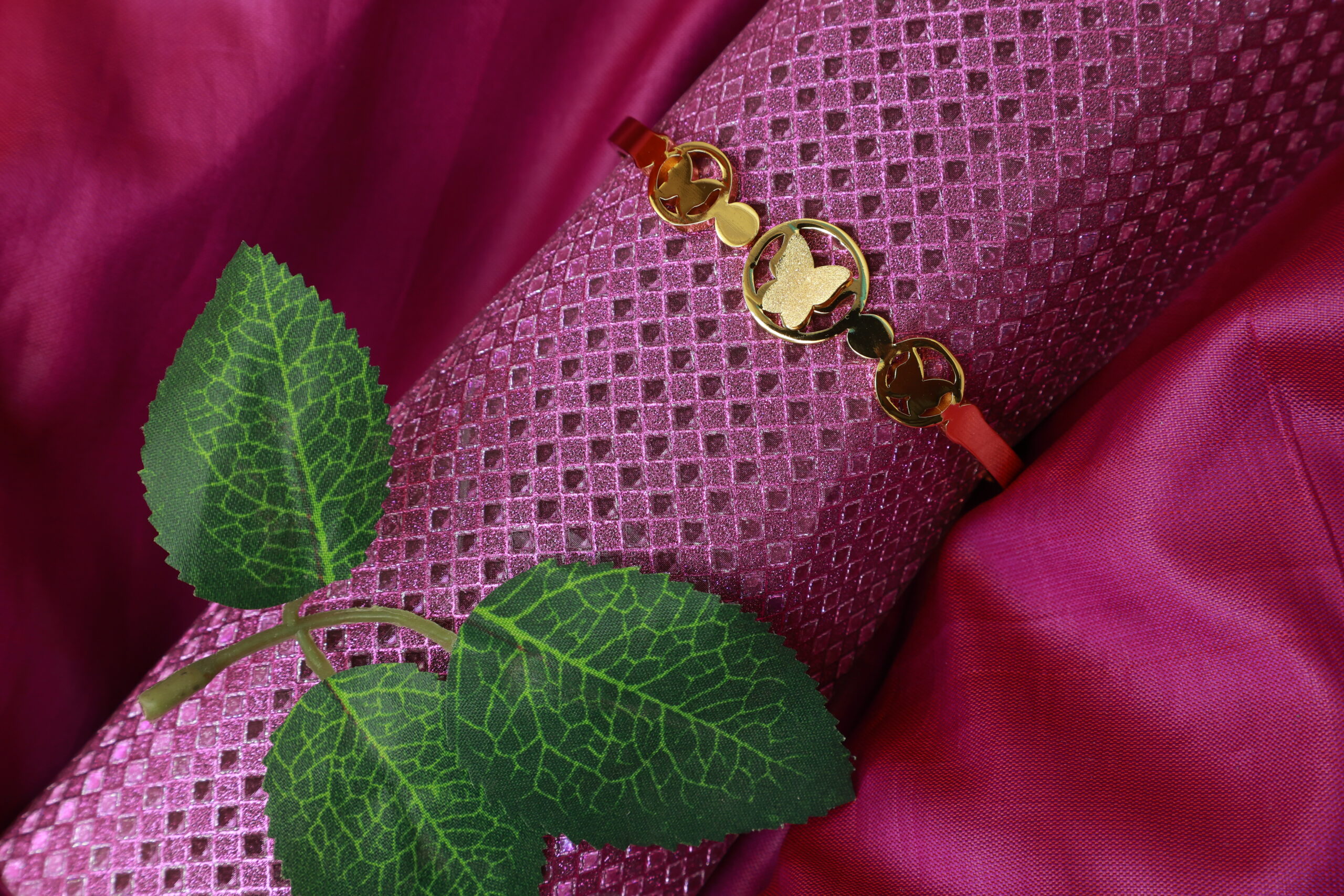 Anti Tarnish Golden Butterflies Kada