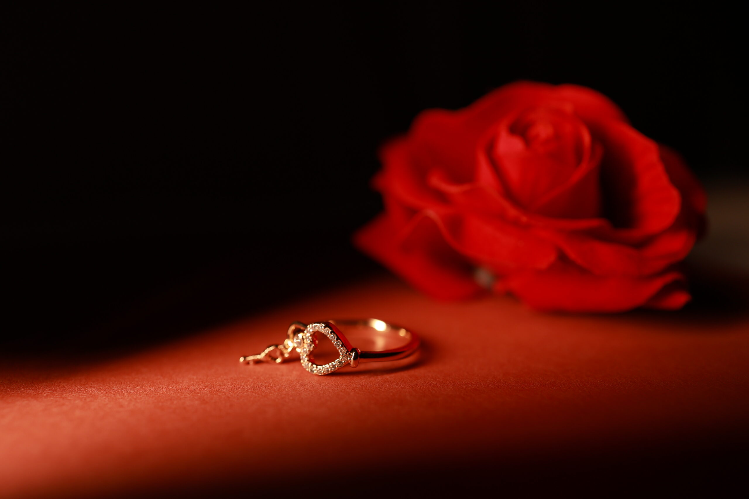 Anti Tarnish Heart Key Ring